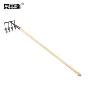 安赛瑞 全钢四齿锄头 钢制多功能松土耙子 园林园艺除草锄头开荒翻土神器  27112