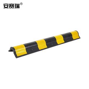安赛瑞 橡胶护角圆角 停车场地下室车库轮廓标 反光防撞条护墙角1000x100x10mm 311003