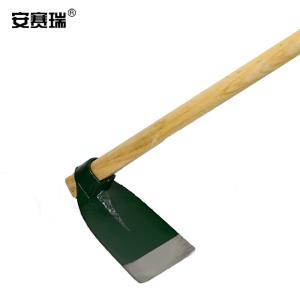安赛瑞 锄头 钢制园林园艺开荒翻地农用除草方平锄 1.2米椿木长柄軍印 27106