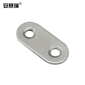 安赛瑞 不锈钢一字型平角角码 不锈钢直片连接件 180度一字直片连接码 36×16×1.7mm(20个装)22510