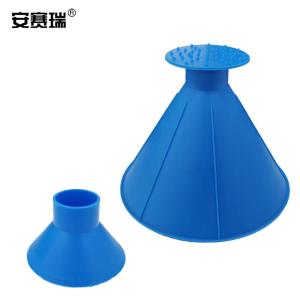 安赛瑞 汽车除雪铲 车用除冰铲玻璃除霜工具 多功能锥形刮雪扫雪装备 套装蓝色 330066