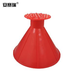 安赛瑞 汽车除雪铲 车用除冰铲玻璃除霜工具 多功能锥形刮雪扫雪装备大号红色 330068