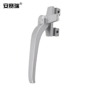 安赛瑞 铝合金窗户执手 加厚38型窗执手 平开窗推拉门窗单点把手 灰色 左执手 311101