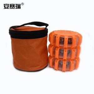 安赛瑞 旋转爆闪灯 应急灯 路障警示灯  LED交通警示灯 橙色 红光 三个装 311083
