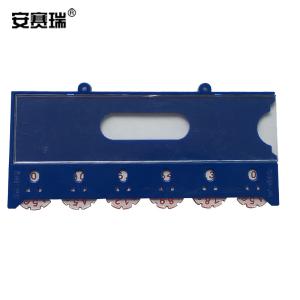 安赛瑞 货架物料计数磁性卡套 货位磁性计数标签卡 磁性分类标签标识牌(10个装)65×150mm 6位计数蓝色23750