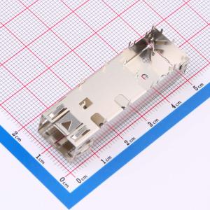 HC-SFP-01L光纤笼子 光纤屏蔽罩 SFP1x1连接器外壳 焊接式