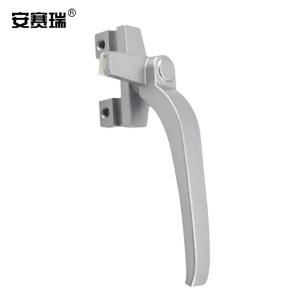 安赛瑞 铝合金窗户执手 加厚38型窗执手 平开窗推拉门窗单点把手 灰色 右执手 311102