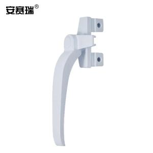 安赛瑞 铝合金窗户执手 加厚38型窗执手 平开窗推拉门窗单点把手 白色 左执手 311103