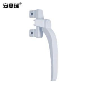 安赛瑞 铝合金窗户执手 加厚38型窗执手 平开窗推拉门窗单点把手 白色 右执手 311104