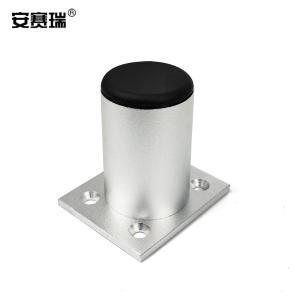 安赛瑞 铝合金圆形柜脚 (4个装) 家具支撑腿桌子橱柜衣柜沙发增高脚垫柜腿 可调节脚垫 6cm 铝合金色26645
