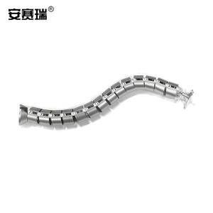 安赛瑞 蛇型穿线管 办公穿线管 蛇形管 办公桌藏线管圆形 银色26668