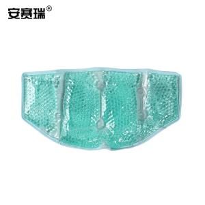 安赛瑞 肩颈冰敷包 冷敷护肩护颈袋 冷热敷腰垫可绑型护理袋 夏季降温冰垫 浅绿 30x15cm 300726