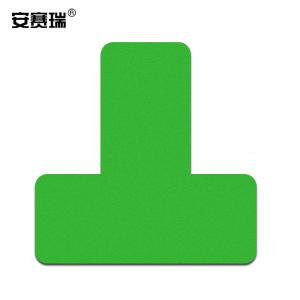 安赛瑞 桌面5S管理定位贴(T型)绿色5S定置标识(100片装)桌面物品管理标贴 30×30×10mm 28075