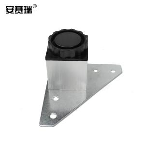 安赛瑞 铝合金方形柜脚(4个装)办公家具支撑腿桌子橱柜衣柜沙发增高脚垫柜腿 可调节脚垫 6cm 26707