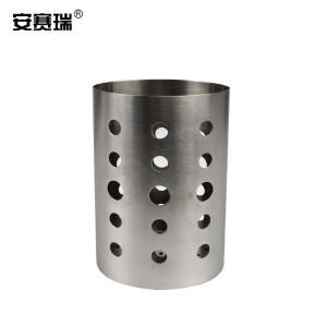 安赛瑞 不锈钢筒 筷子架 沥水置物筷子架 餐具收纳桶 食堂酒店餐厅餐具 大号 椭圆形 26368