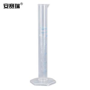 安赛瑞 塑料量筒 直型量杯 化学实验室蓝线刻度量筒 10ml