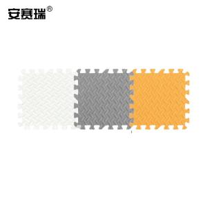 安赛瑞 入户门地垫 泡沫拼接垫榻榻米铺地板垫子 白灰橙 30x30cm 6片