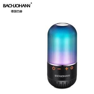 巴赫约翰 Q8无线蓝牙音箱HIFI高保真音效重低音炮音响户外便携手持七彩灯AUX [Q8]7彩炫酷音响