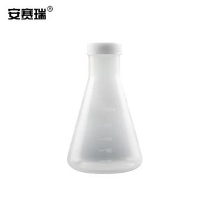 安赛瑞 塑料三角烧瓶 锥形瓶平底带盖塑料摇瓶带刻度 250ml