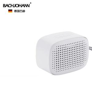 巴赫约翰 Q2蓝牙音箱无线迷你便携式桌面户外大音量超重低音炮车载小钢炮小型音响 白色