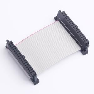 DGYZC(扬展康)红边灰排线UL2651 28# 两端压IDC2.54/34P 三件式蝴蝶扣 L=70mm 同向 含头