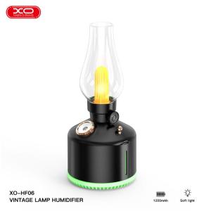 XO-HF06 煤油灯风格 多彩氛围夜灯加湿喷雾器 黑色