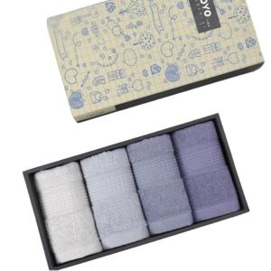 hoyo臻品长绒棉方巾四件套7152