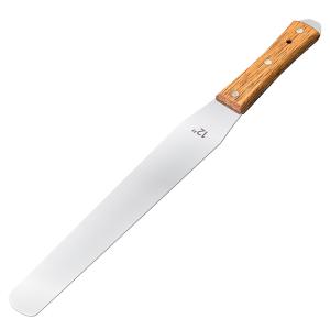 亚润刮锡刀 锡膏搅拌刀塑料搅拌刀塑料调墨刀塑胶调油树脂SMT锡浆铲刀 YR-GXD-12M 12寸 不锈钢 木柄