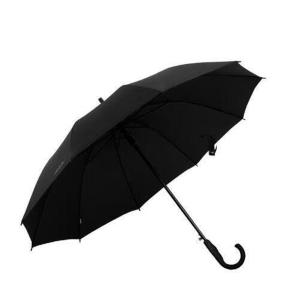 天堂伞193E黑升级版10骨雨伞 长柄伞黑胶晴雨伞纯色雨伞