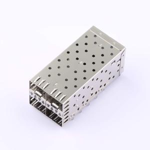 光纤笼子 光纤屏蔽罩 SFP2x2连接器外壳 压接式 带导光柱