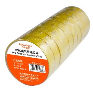 powersync(包尔星克) BTB-402 10入PVC电气绝缘胶带 黄色 0.15mm*18mm*20m