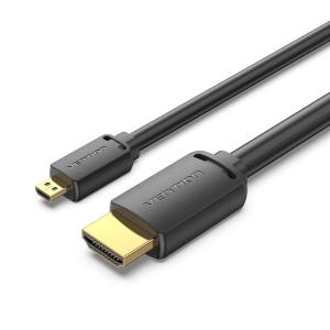 威迅AGI系列HDMI-D公对HDMI-A公4K高清线黑色1米