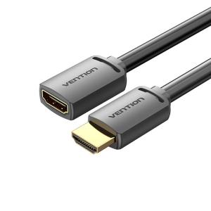 威迅AHC系列HDMI-A公对HDMI-A母4K高清线PVC款黑色0.5米