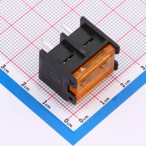 9.5mm 1x2P 每排P数:2 排数:1 直针 边脚
