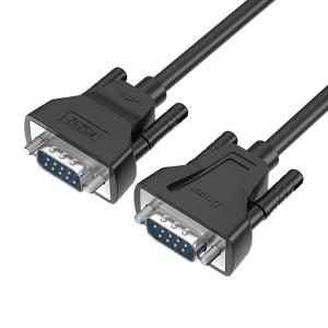 帝特(DTECH)RS232串口线母对母/公对公/公对母 DB9针23交叉直通串口线工业级9孔屏蔽COM线 DT-9005B  RS232 串口线  M/F 1.5米 黑色