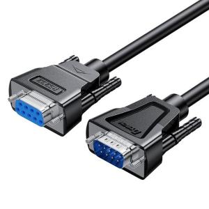 帝特(DTECH)RS232串口线母对母/公对公/公对母 DB9针23交叉直通串口线工业级9孔屏蔽COM线 DT-9006B  RS232 串口线  M/F 3米 黑色