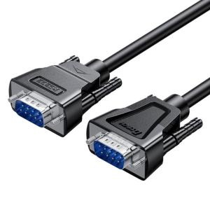 帝特(DTECH)RS232串口线母对母/公对公/公对母 DB9针23交叉直通串口线工业级9孔屏蔽COM线 DT-9006A  RS232 串口线  M/M 2米 黑色