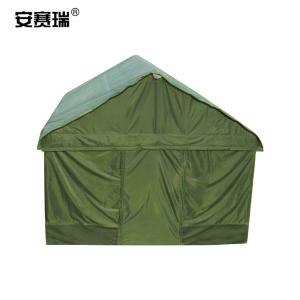 安赛瑞 救灾帐篷 三层加厚帆布 大型工地施工帐篷保暖防雨雪 工程救灾户外深绿色棉帐篷 L2型 2×3米 26039