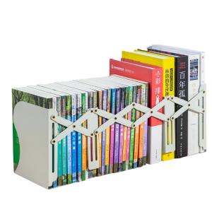 得力78630可伸缩书立架创意书架简易桌上学生用书夹书靠书本折叠收纳高中生ins风桌面隔板书档板