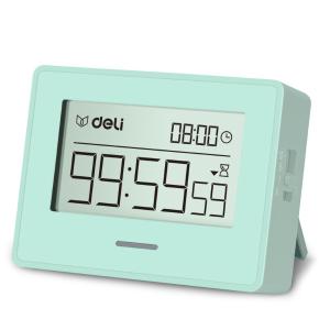 得力8850多功能电子时钟 正倒计时 学生练习考试计时器迷你款 绿色(7号电池)