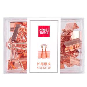 [一盒25只] 得力78200票夹长尾夹工字钉夹子回形针资料夹 办公组合套装 票18mm