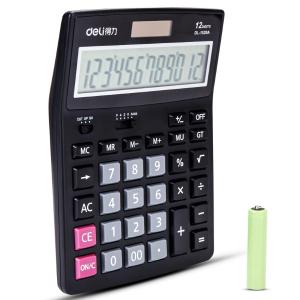 得力1520A桌面计算器(黑) 办公专用工具
