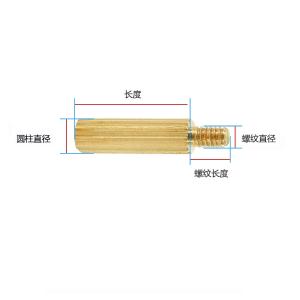 新宏辉达 黄铜单通头圆形铜柱 PCBA主板紧固隔离螺柱 M2*6+3 DTTZ1005