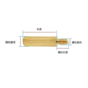 新宏辉达 黄铜单通头圆形铜柱 PCBA主板紧固隔离螺柱 M2*12+4 DTTZ1110