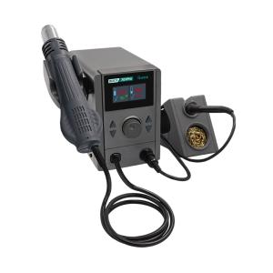 QUICK快克707Pro彩屏数显可调温电烙铁焊台热风枪二合一 800W