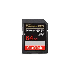 SANDISK(闪迪)64GB SD卡 内存卡 4K V30 U3 C10 相机存储卡 读速200MB/s 写速90MB/s SDSDXXY-064G-ZN4IN
