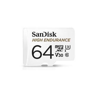 SANDISK(闪迪)64GB TF(MicroSD)4K内存卡 行车记录仪 监控摄像头专用 5,000小时录制 SDSQQNR-064G-ZN6IA