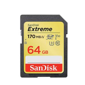 SANDISK(闪迪)64GB SD卡 内存卡 4K V30 U3 C10 相机存储卡 读速170MB/s 写速80MB/s SDSDXV6-064G-ZNCIN