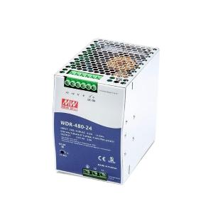 MW(明纬)WDR-480-24导轨安装PFC开关电源380V输入(480W左右) 24V20A