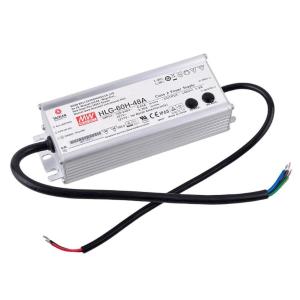 MW(明纬)HLG-60H-48A内置主动式PFC恒流和恒压IP65防水LED电源28.8~48V1.3A